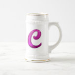 Pink Glittery Initial - C Coffee Mugs