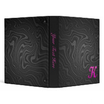 Pink Glittery Initial - K Binders