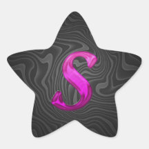 Pink Glittery Initial - S Stickers
