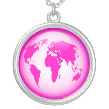 Pink Glossy Globe Custom Jewelry