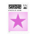 Pink Glossy Star Postage Stamp