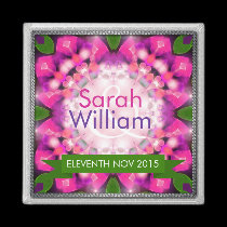 Pink Glow Green+Purple Save the Date Magnet magnets