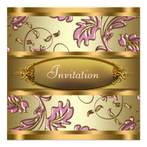 Pink Gold All Occasion Party Invitations