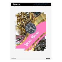 Pink & gold bling iPad 3 decals