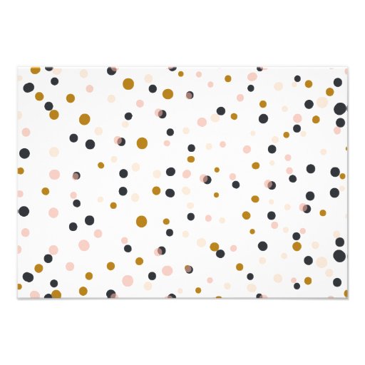 Pink & Gold Confetti Dots Wedding Reception Card