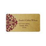 pink gold elegance return address label
