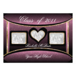 Pink & Gold Graduation Party Photo Invitations