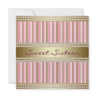Pink Gold Sweet 16 Party invitation