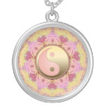 Pink Gold Yin Yang Fractal Energy Necklace