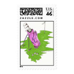 Pink Golf Bag  Postage Stamp