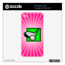 Pink Golf Decal For The iPhone 4
