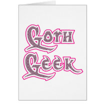 Pink Goth Geek cards