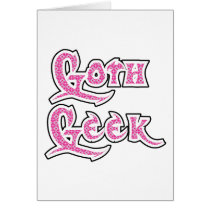 Pink Goth Geek cards