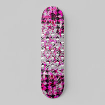 Pink Graffiti Skulls Deck skateboards
