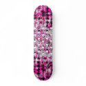 Pink Graffiti Skulls Deck skateboards by GothicPunk Pink Graffiti Skulls Deck skateboards