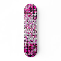 Pink Graffiti Skulls Deck skateboards by GothicPunk Pink Graffiti Skulls Deck skateboards