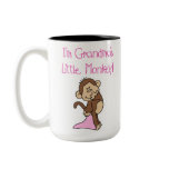 Pink Grandmas Little Monkey Coffee Mugs