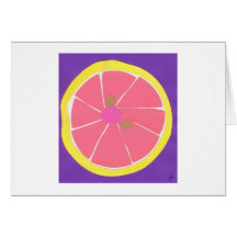 Pink Grapefruit Greeting Card