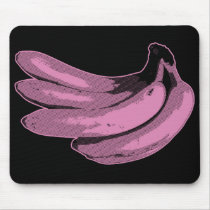 Pink Graphic Banana Mouse Pad