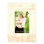 Pink grass baby shower invitation