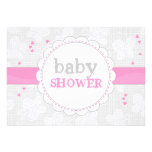 pink gray butterflies baby shower invitation invitations