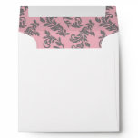 Pink Gray Damask Envelope