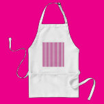 Pink Gray Stripes Apron