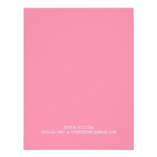Pink & Gray Wedding Reception ONLY Invitations