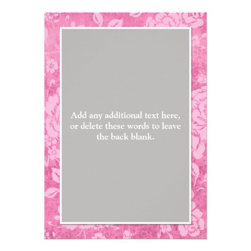 Pink Gray White Floral Sip and See Invitation