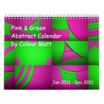 Pink & Green Abstract 2011 Calendar
