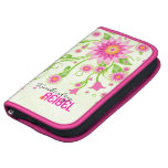 Pink & Green Abstract Floral Design Organizer planners