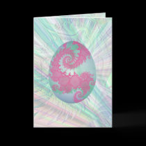 Pink, Green and Blue Painted Egg cards