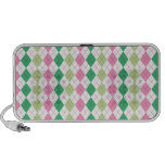 Pink & Green Argyle Custom Portable Speaker