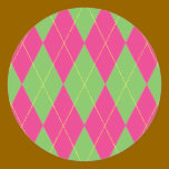Pink Green Argyle Sticker stickers