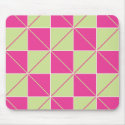 Pink & Green Checkerboard Argyle mousepads