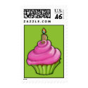 Pink & Green Cupcake green Stamp stamp