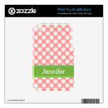 Pink Green Daisy iPod Touch Skin 4g 4th Gen
