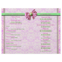 Pink green damask elegant full color flyer