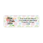 Pink/Green Floral Faith Hope Love labels