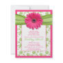 Pink Green Gerbera Daisy Bridal Shower Invitation