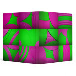 Pink & Green Kaleidoscope 1" Avery Binder