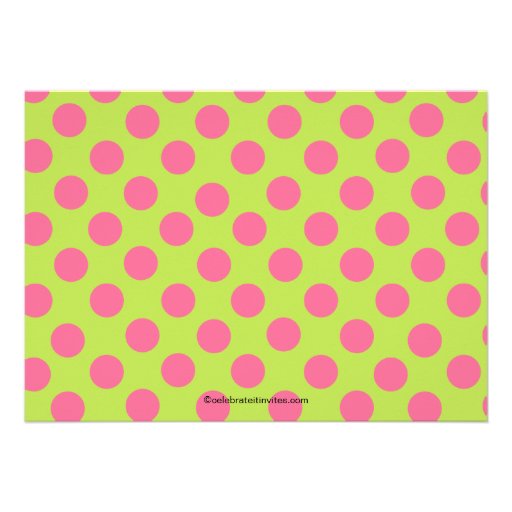 Pink & Green Ladybug Photo Birthday Invitation
