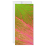 pink green leaf rack card