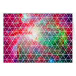 Pink Green Nebula Net Pattern Card