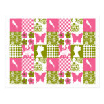 Pink & Green Patchwork Postcards