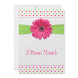 Pink Green Polka Dot Bat Mitzvah Invitation