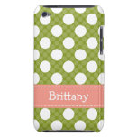 Pink Green Polka Dot iPod Touch 4th Gen Case Cover iPod Case-Mate Case