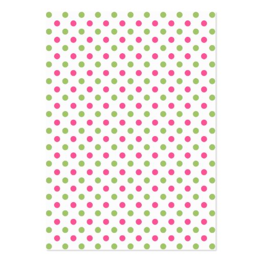 Pink Green Polka Dots Bat Mitzvah Reception Card Business Card (back side)