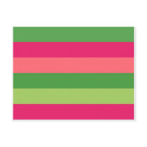 pink-green preppy designer merchandise postcards