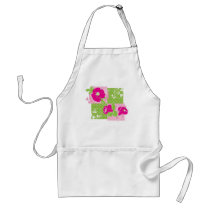 Pink Green Square Apron